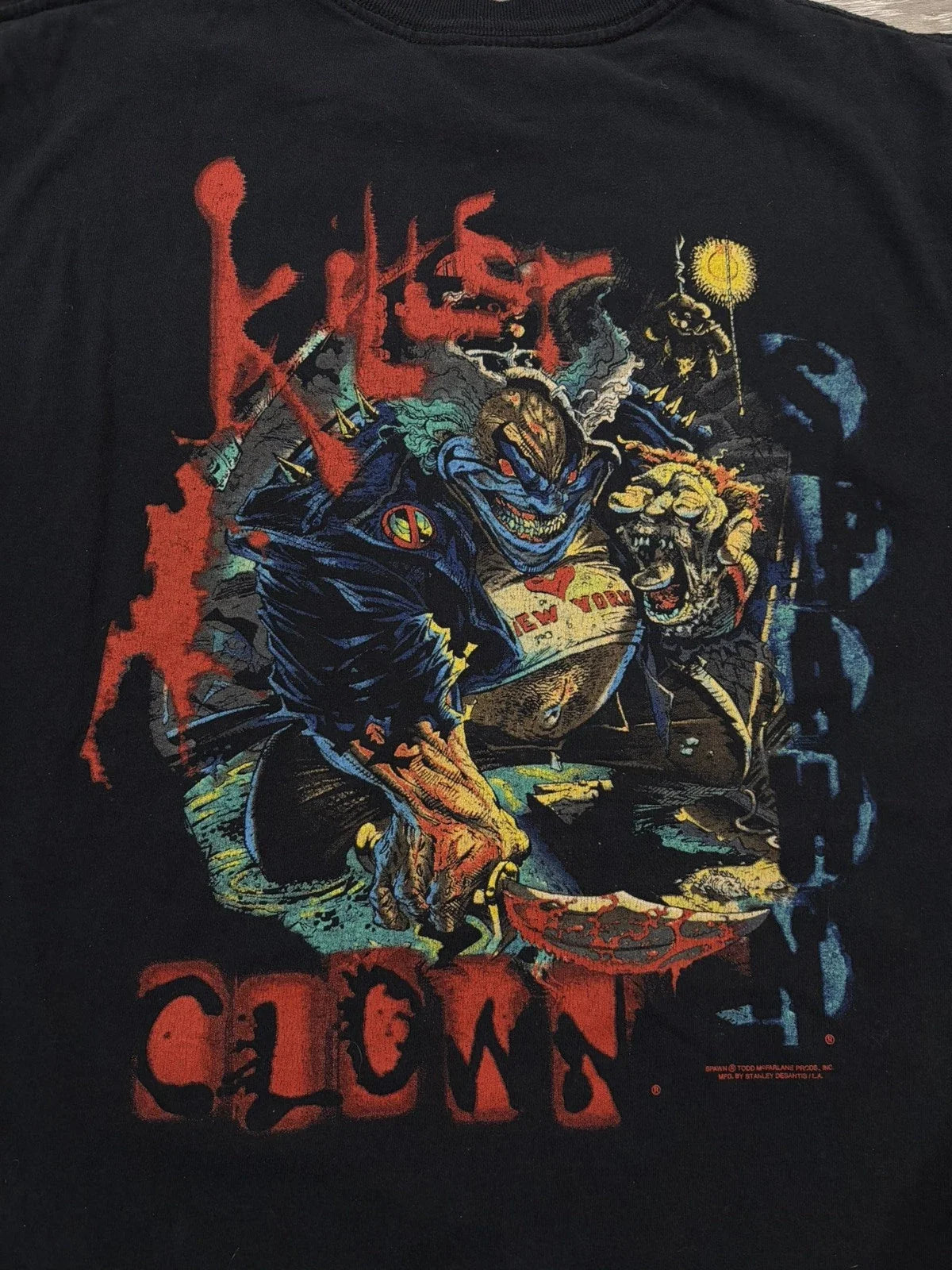 Vintage 90s Spawn Killer Clown Shirt XL McFarlane Comic Stanley Desantis 1997 Unisex