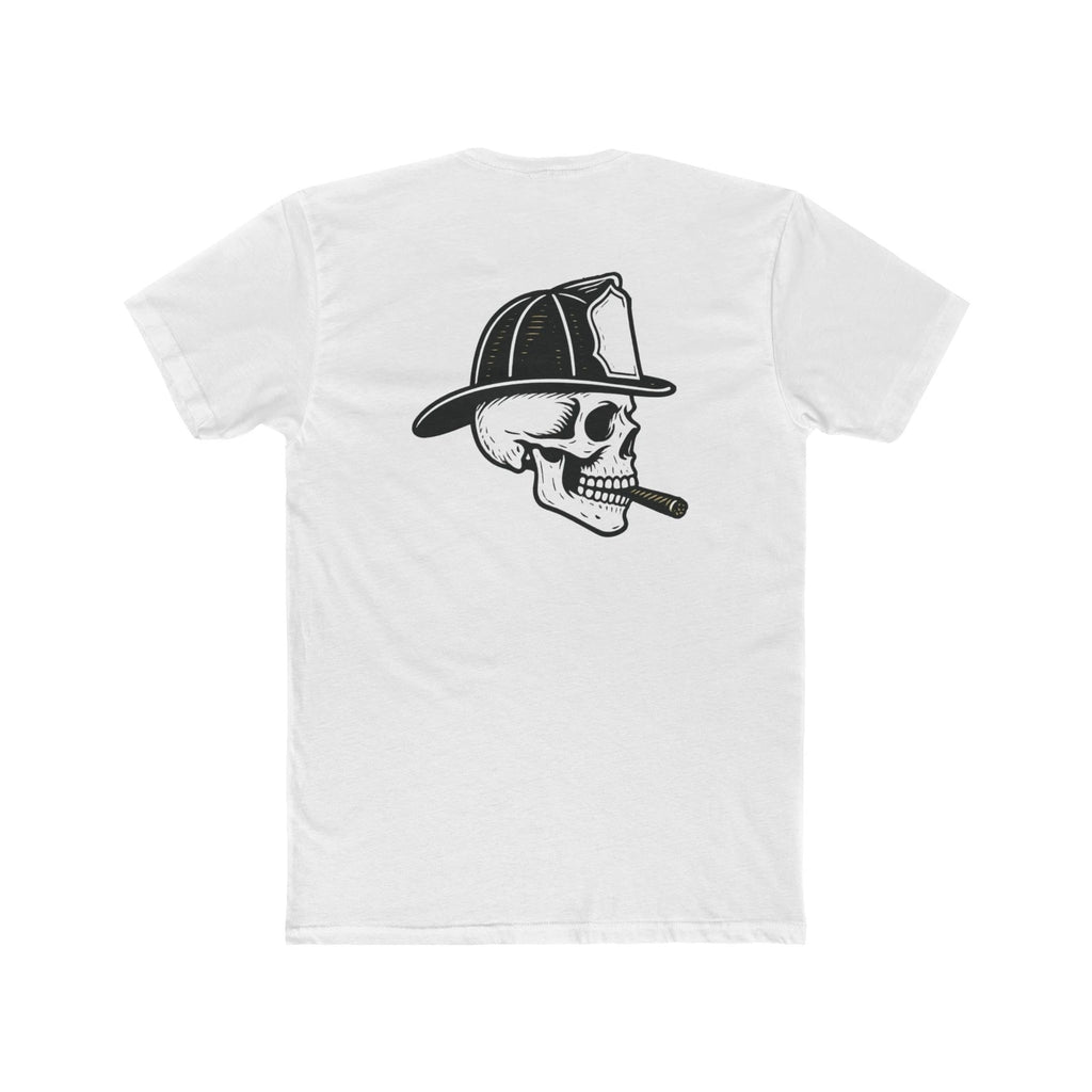Unisex Skull Firefighter Tee Shirt for Firefighter Casual Skull Graphic Design