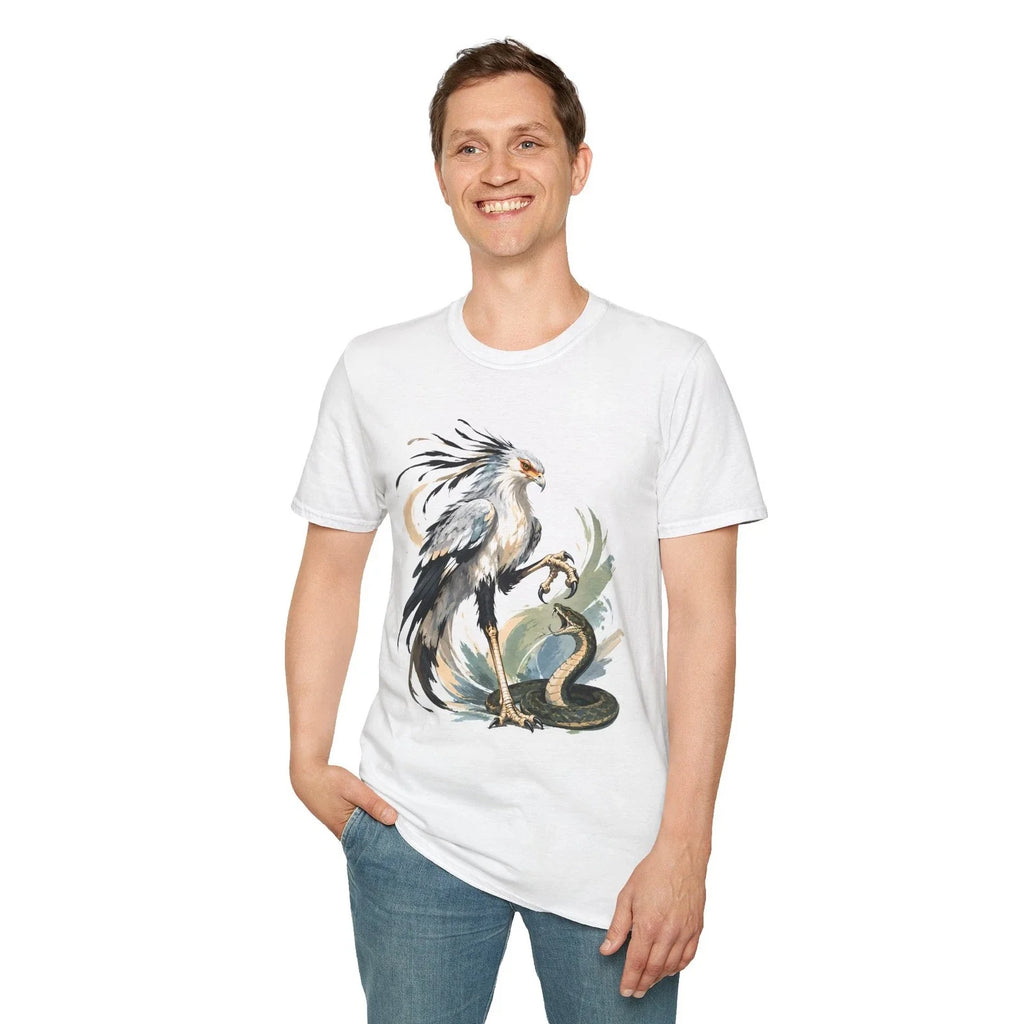Secretary Bird Reptile Nature Fierce Wildlife Animal Unisex Softstyle Unisex