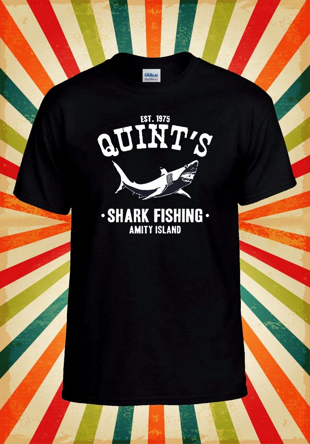 Quint Shark Fishing Amity Island Cool Men Women Unisex Baseball T Shirt Top 2999 Unisex