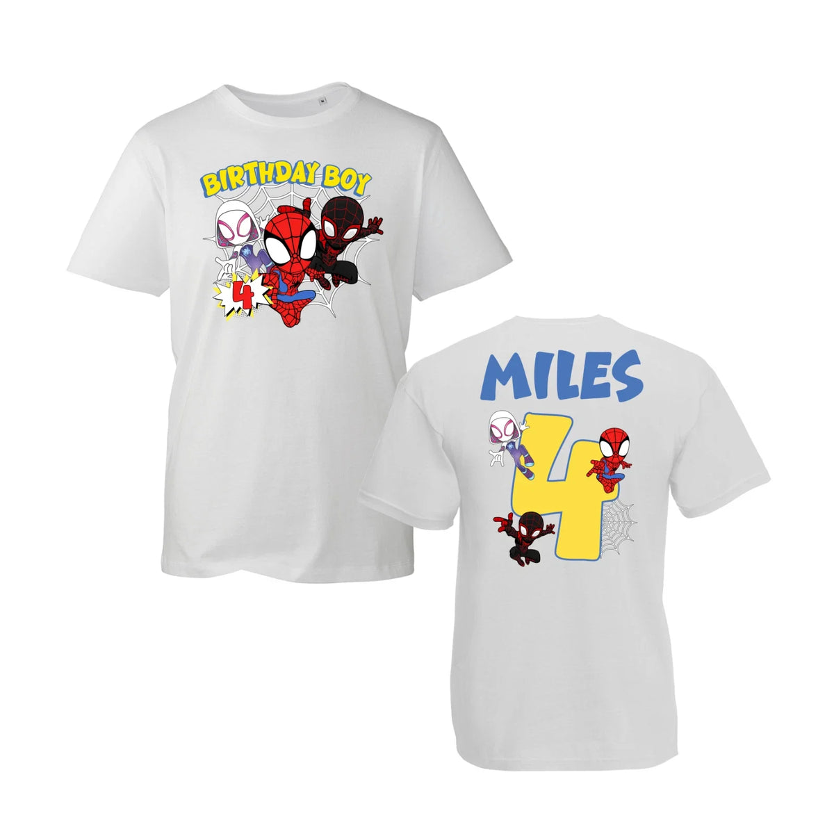 Custom Spidey Birthday Boy , Superhero Boy Shirt, Spiderman Party Tee Unisex