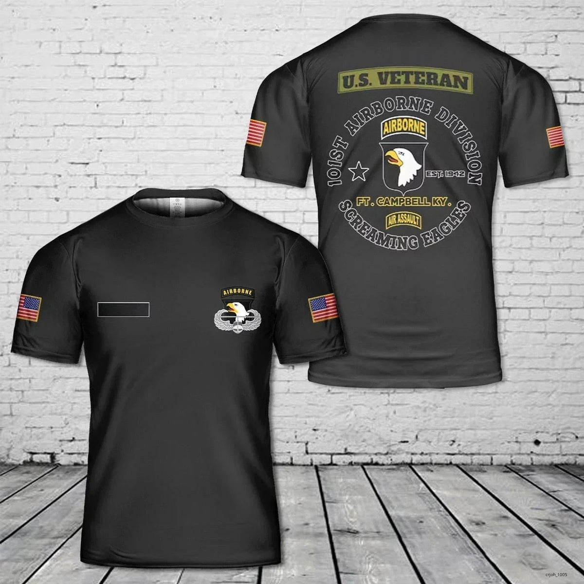 Custom Name US Army 101st Airborne Air Assault, Ft. Campbell 3D Fullsize Unisex