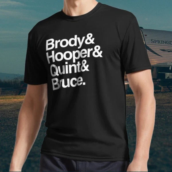 Jaws - Brody and Hooper and Quint and Bruce Logo Funny Size S to 5XL Unisex