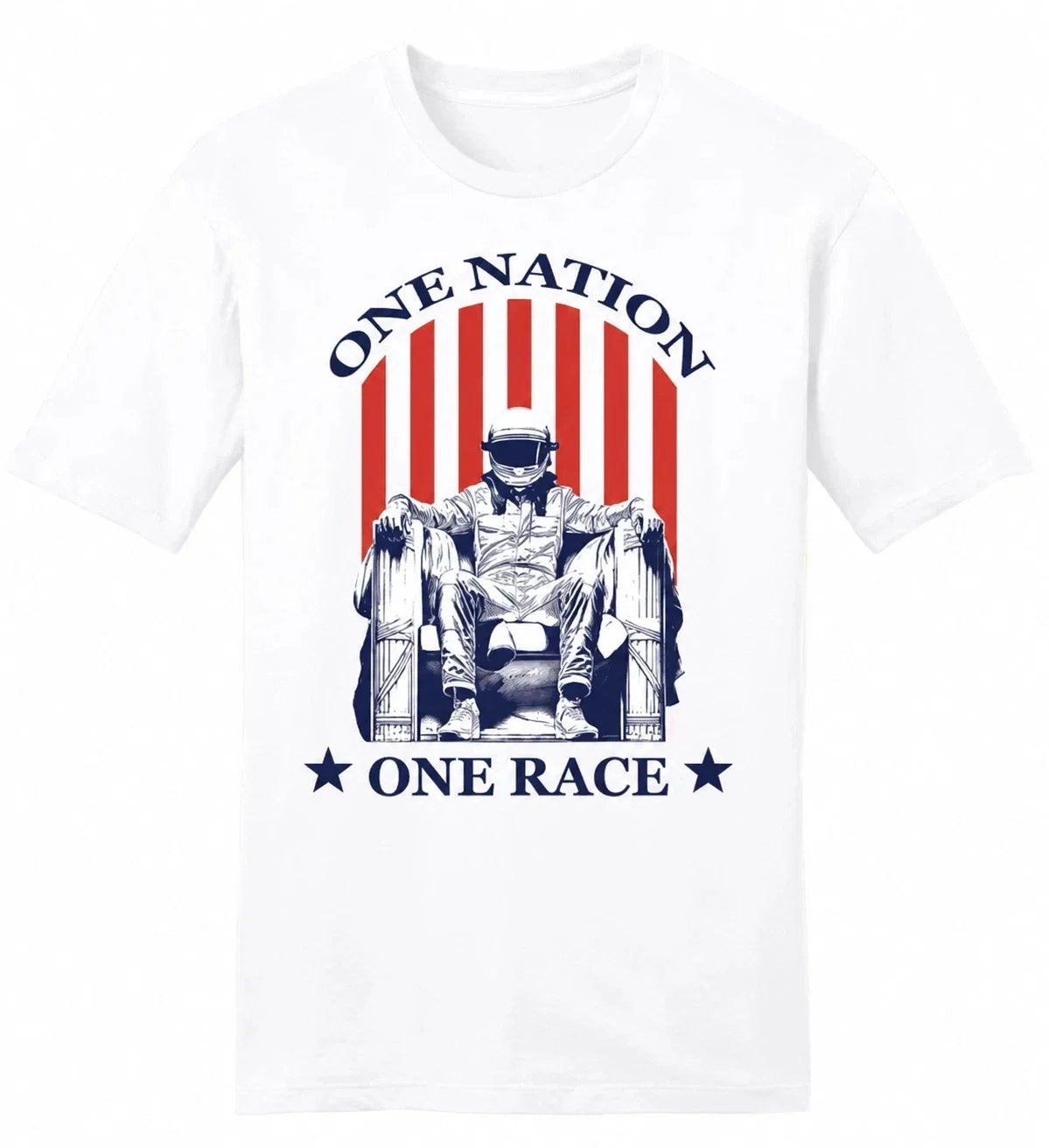 One Nation One Race Racing Helmet Graphic Tee Unisex
