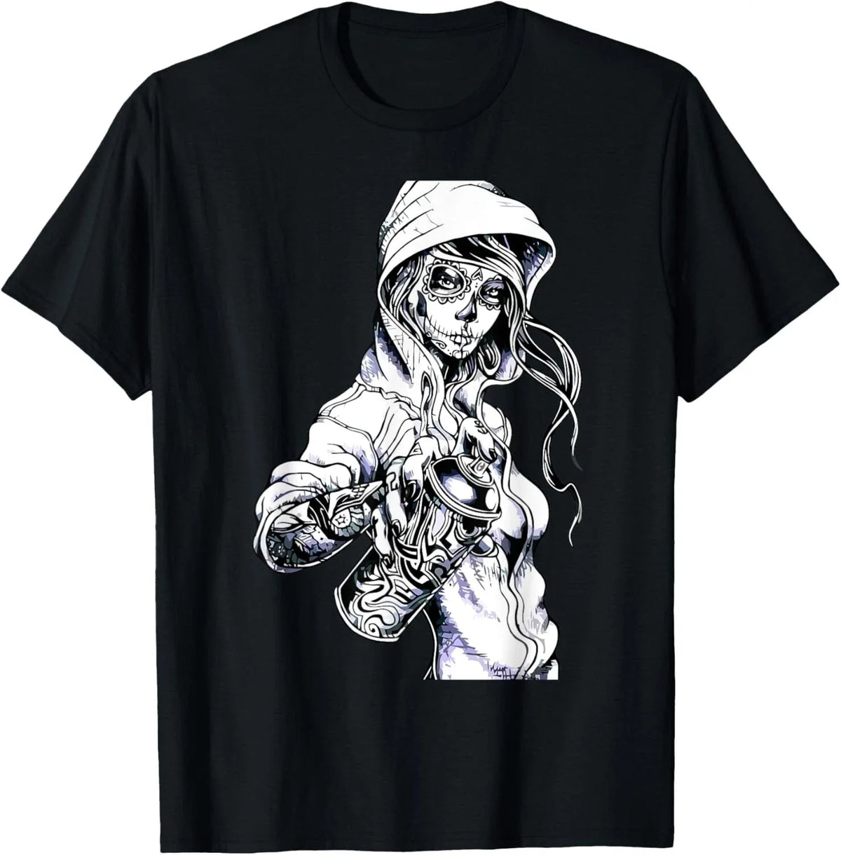 Graffiti Tag Skeleton Ghetto Girl Gift Tee Unisex Unisex