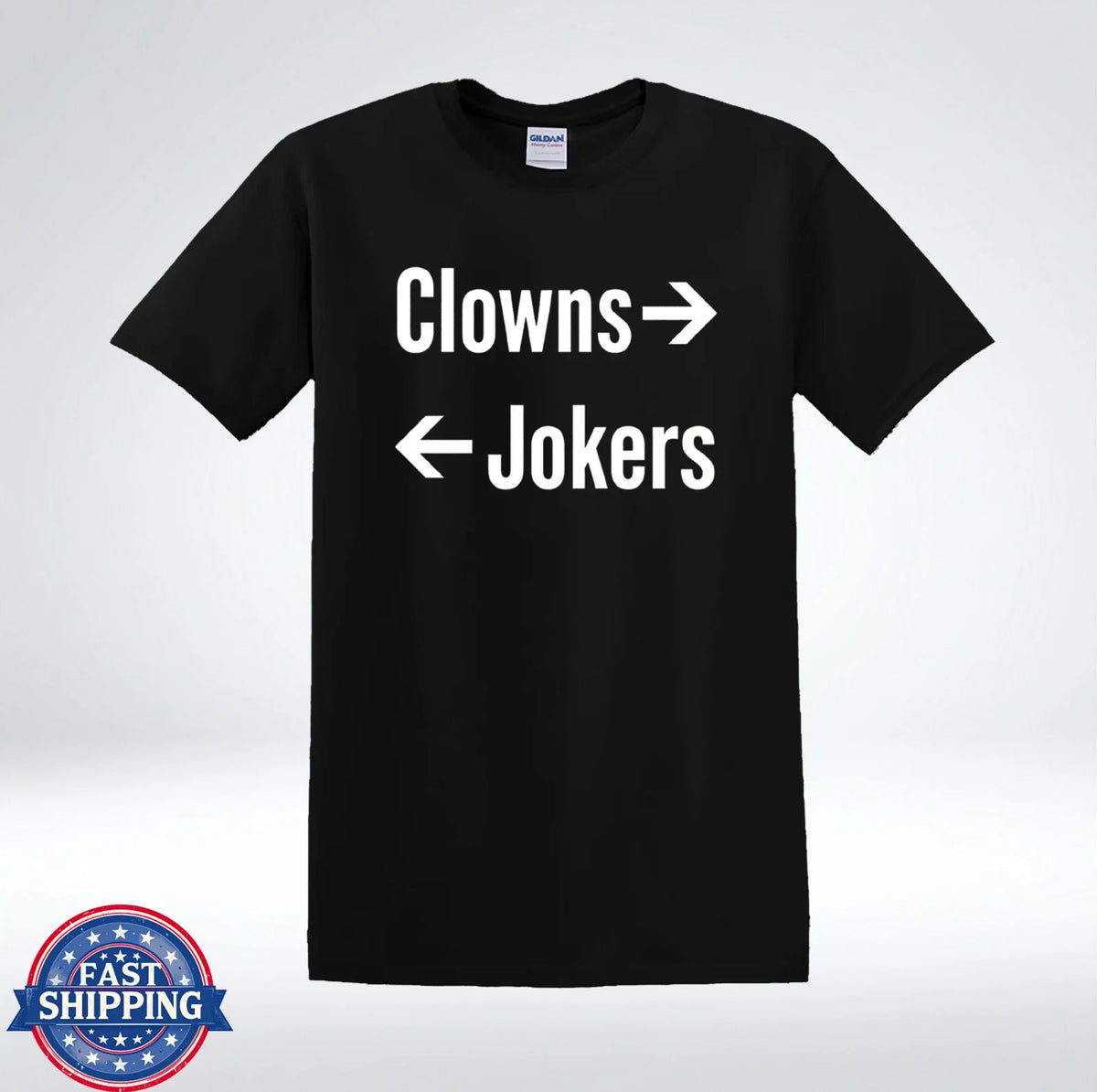 Clowns Jokers Arrow Shirt Funny Sarcastic Minimal Meme Unisex