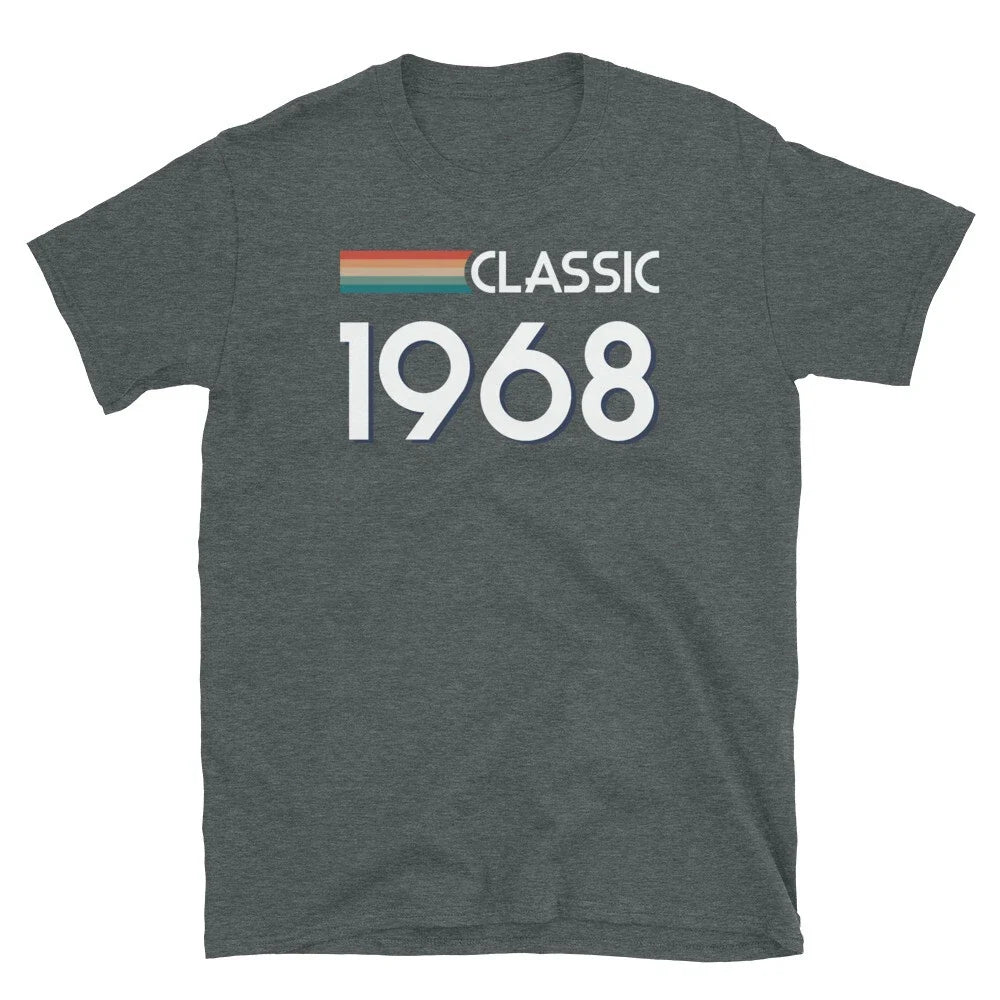 Classic Retro Inspired Graphic Birthday 1968 Vintage Short-Sleeve Unisex Unisex