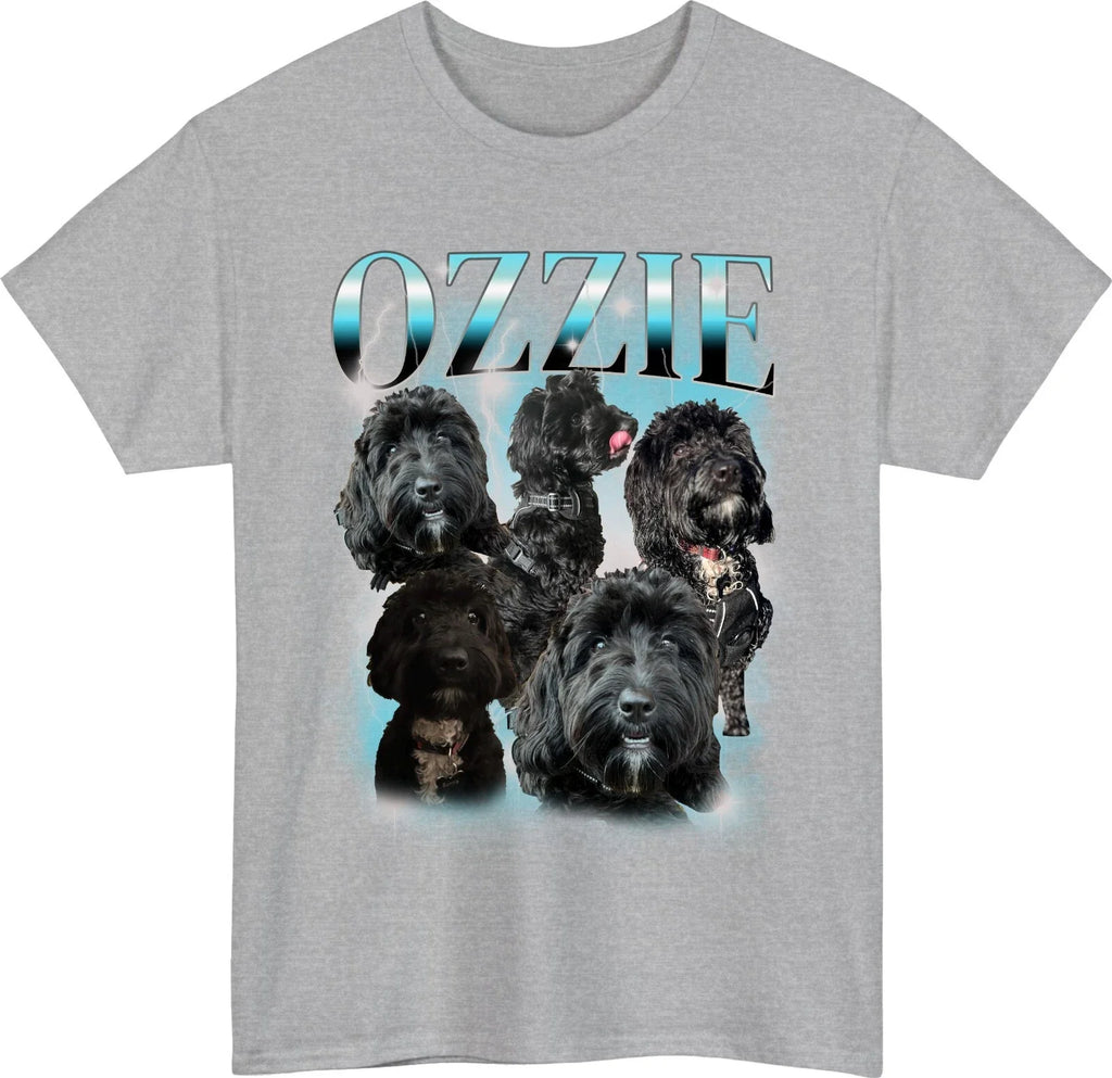 Personalised Pet Bootleg Custom Cat Dog Photo Name Birthday Gift Tee Top Unisex