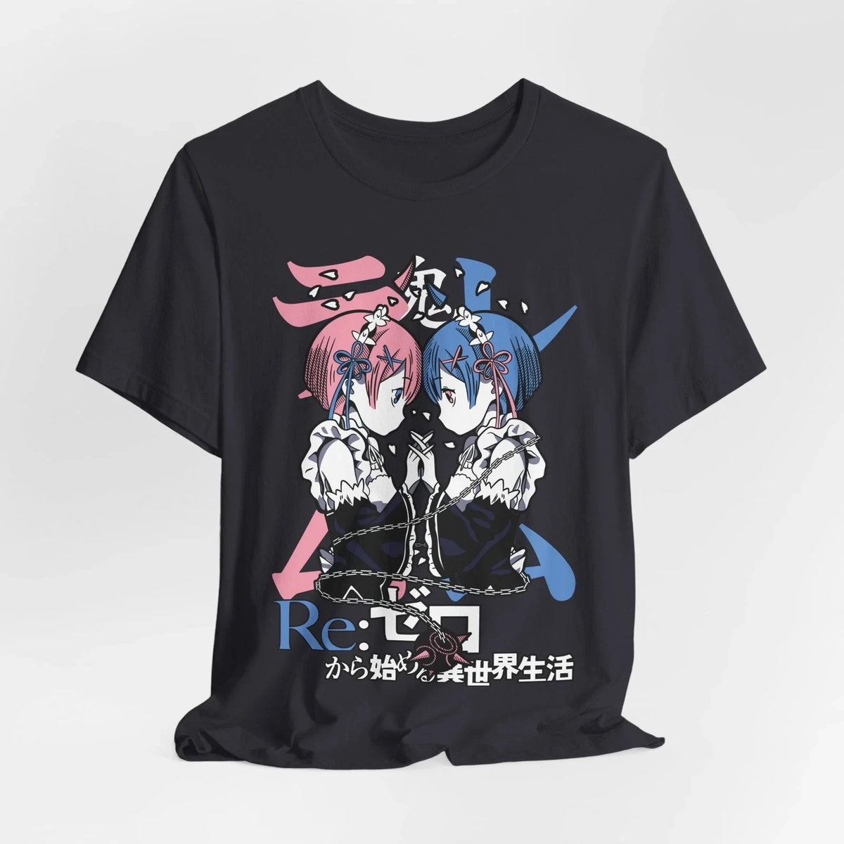 Twin Maids Re: Zero Anime Graphic | Pink Blue Character Art Unisex