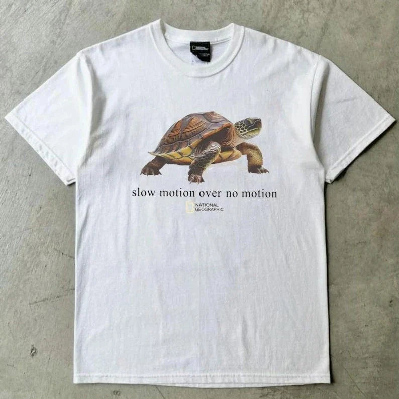 National Geographic Slow Motion Turtle Vintage Retro Graphic Cotton Tee Unisex