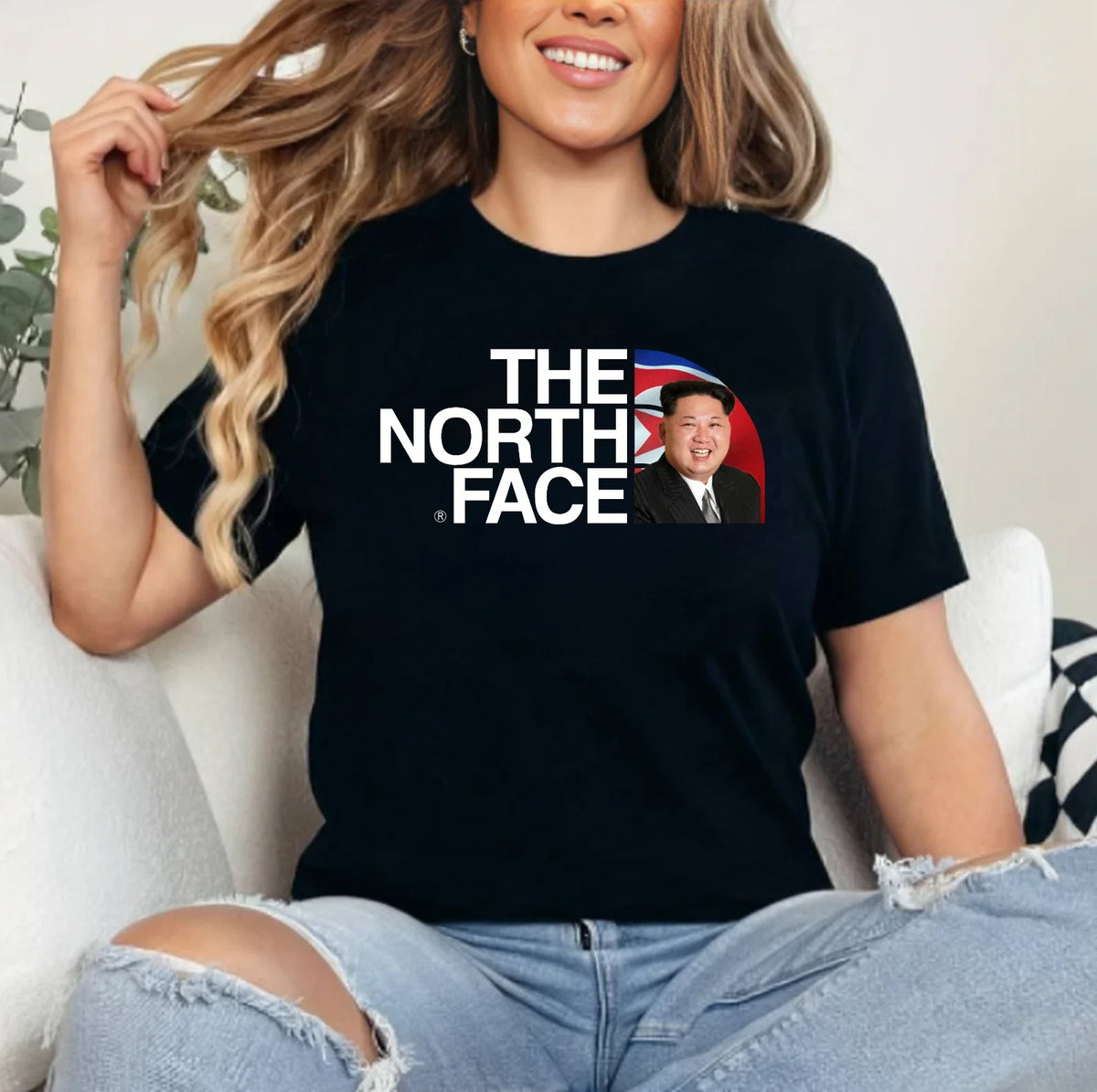 The Nrth Face Funny , Funny Parody North Korea Retro Kids Adult Tee Top Unisex