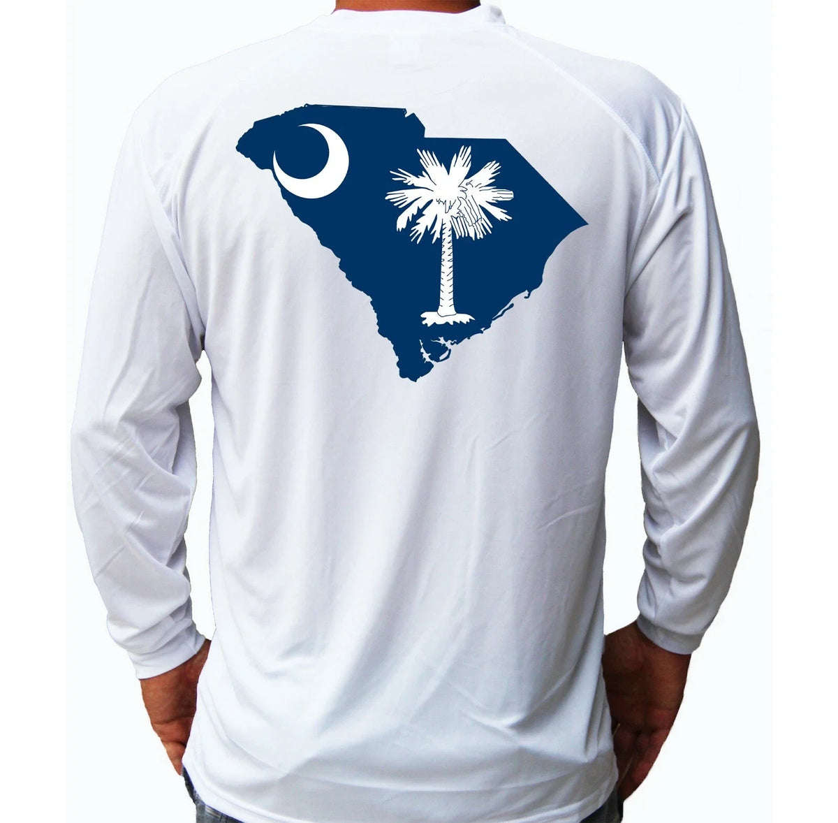 South Carolina State Flag Fishing Boat Long Sleeve UPF 30 UV Protection Unisex