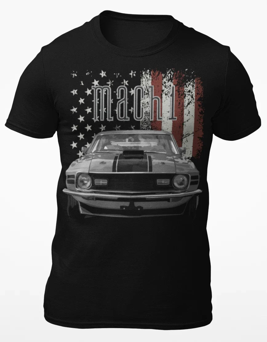 1970 Mustang Mach 1 American Classic Car Short-Sleeve Unisex Unisex