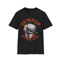 Summer Never Dies Tropical Skull Graphic Tee Beach Vacation Summer Shirt Unisex