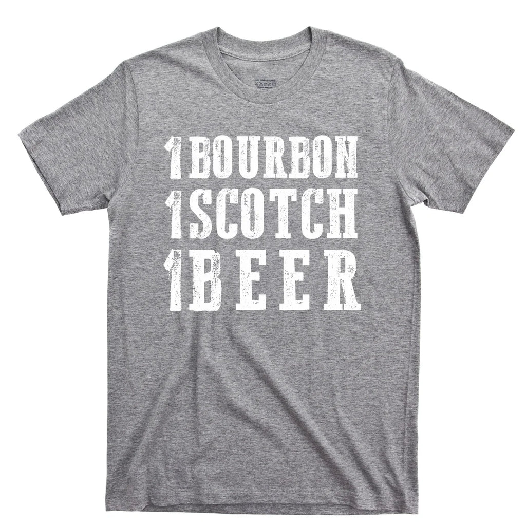 1 Bourbon 1 Scotch 1 Beer T Shirt Single Malt Whisky Whiskey Country Music Tee Unisex