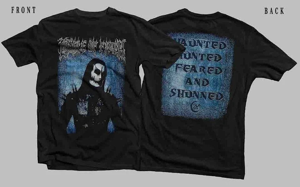 New DTG printed - Cradle Of Filth - Haunted Hunted Feared and Shunned... Unisex