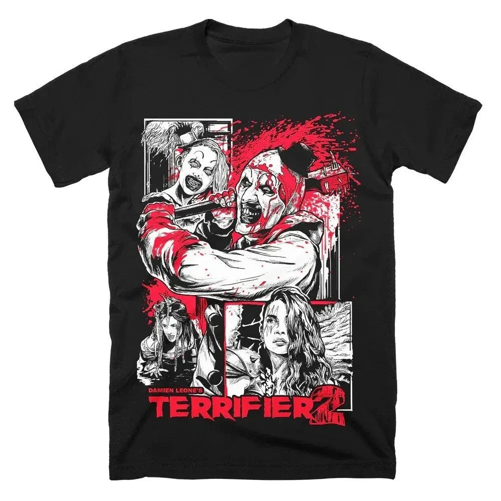 Terrifier 2 No Exit Horror Tee Graphic Print Art The Clown UK Unisex