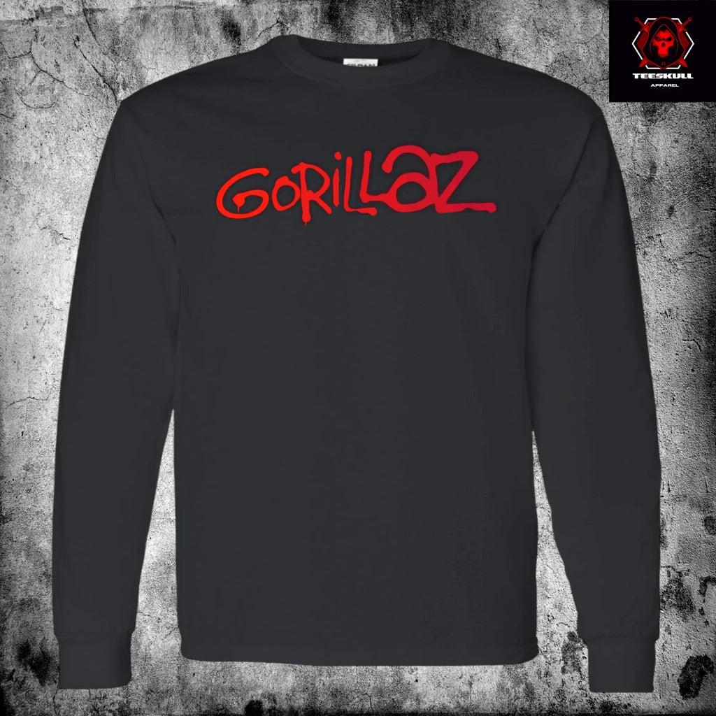 Gorillaz Alternative Indie Long Sleeve Top Unisex Premium Cotton 🔥 Unisex