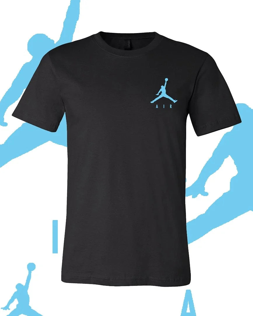 Men's Basketball AIR UNC BLUE LC MJ Sports Tee Fast Ship!! Unisex