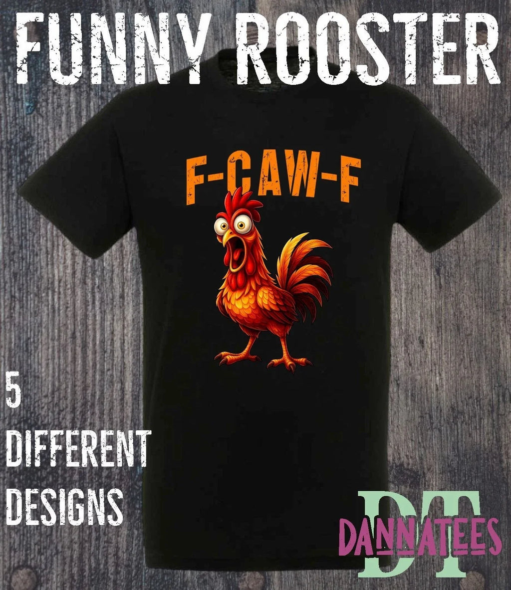 F-CAW_F Funny Rooster Screaming Chicken - F-CAW-F - Unisex & Kids Unisex