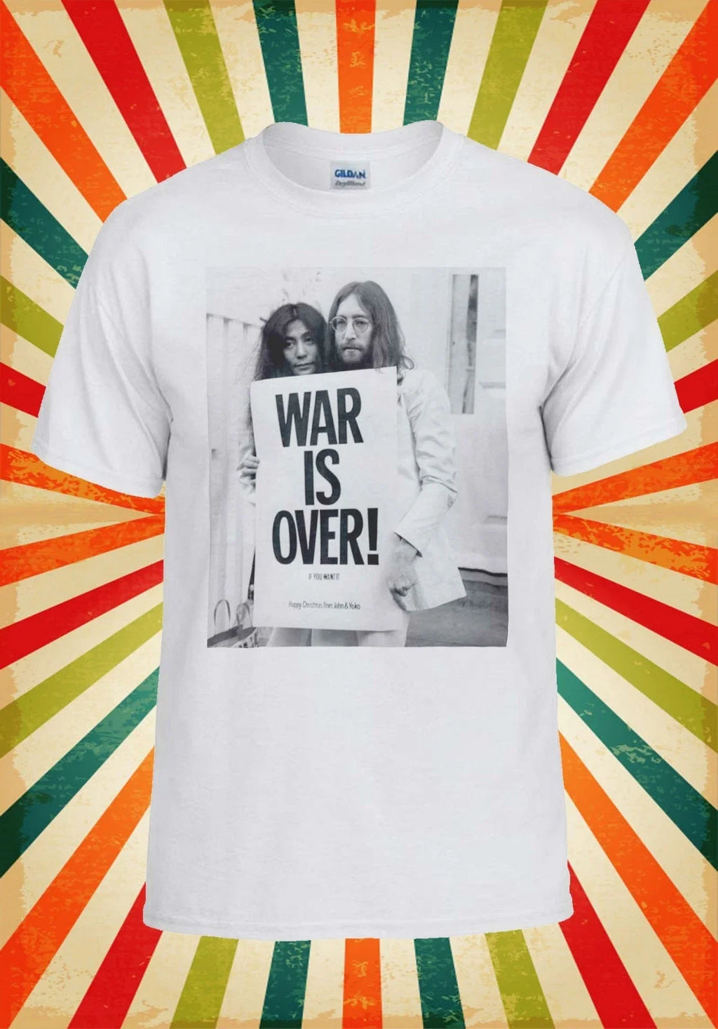 War Is Over John Lennon Pop Music Men Women Vest Tank Top Unisex T Shirt 1964 Unisex