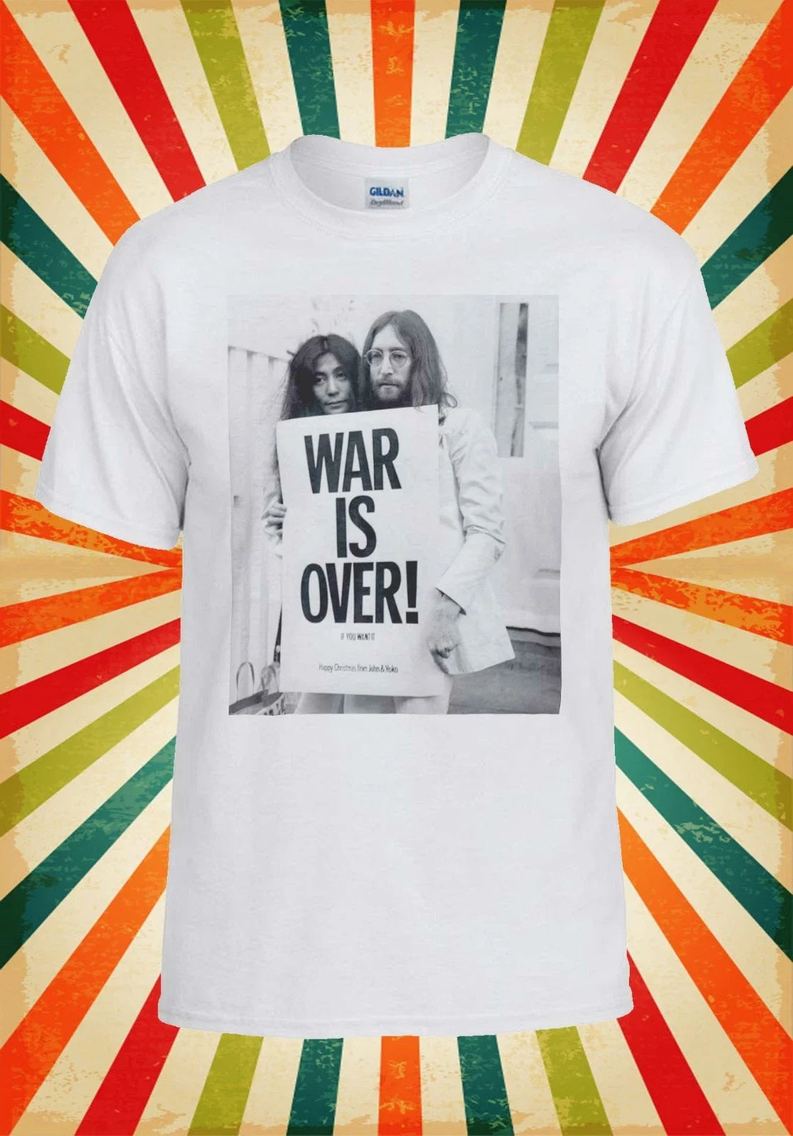 War Is Over John Lennon Pop Music Men Women Vest Tank Top Unisex T Shirt 1964 Unisex
