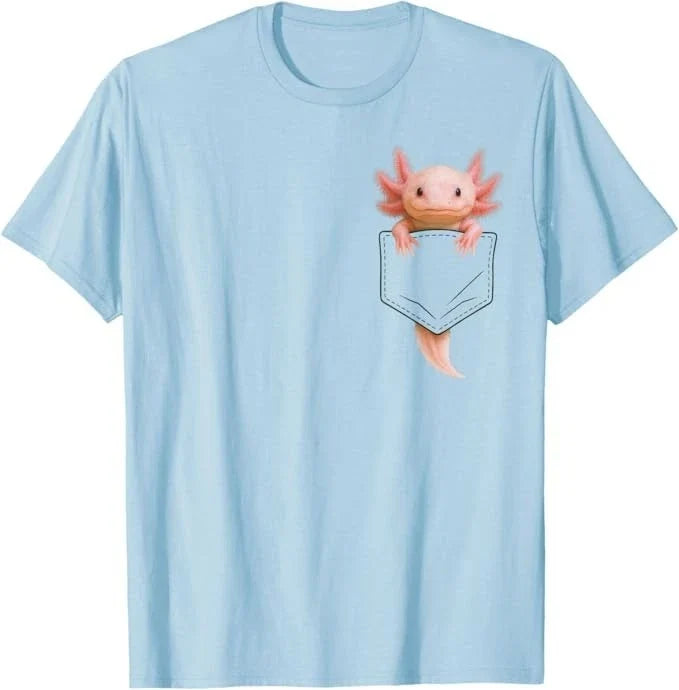 Cute Axolotl Pocket Funny Gifts for Men Women Teen Kid Unisex