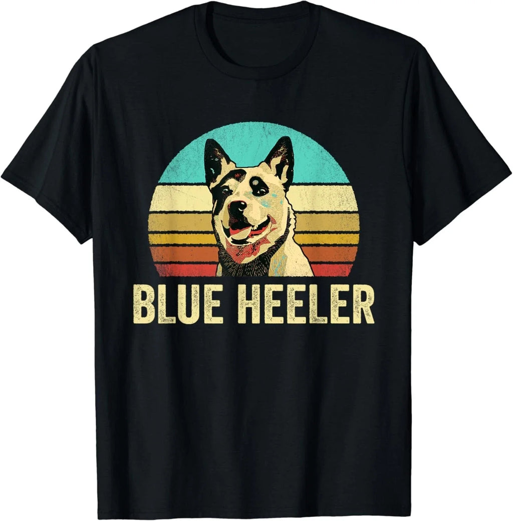 Vintage Blue Heeler Shirt Dog Sunset Gift Unisex Unisex