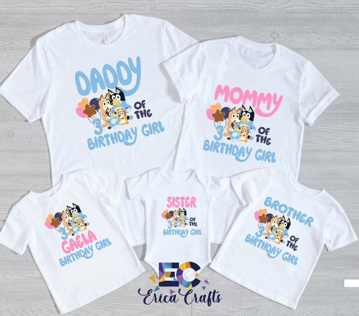 Bluey Birthday Shirt, Custom boy Bluey Shirt, Birthday Shirt for Boy and Girl Unisex