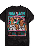 NBA Jam Spurs Wembanyama Castle Retro Game Style Basketball T shirt Unisex