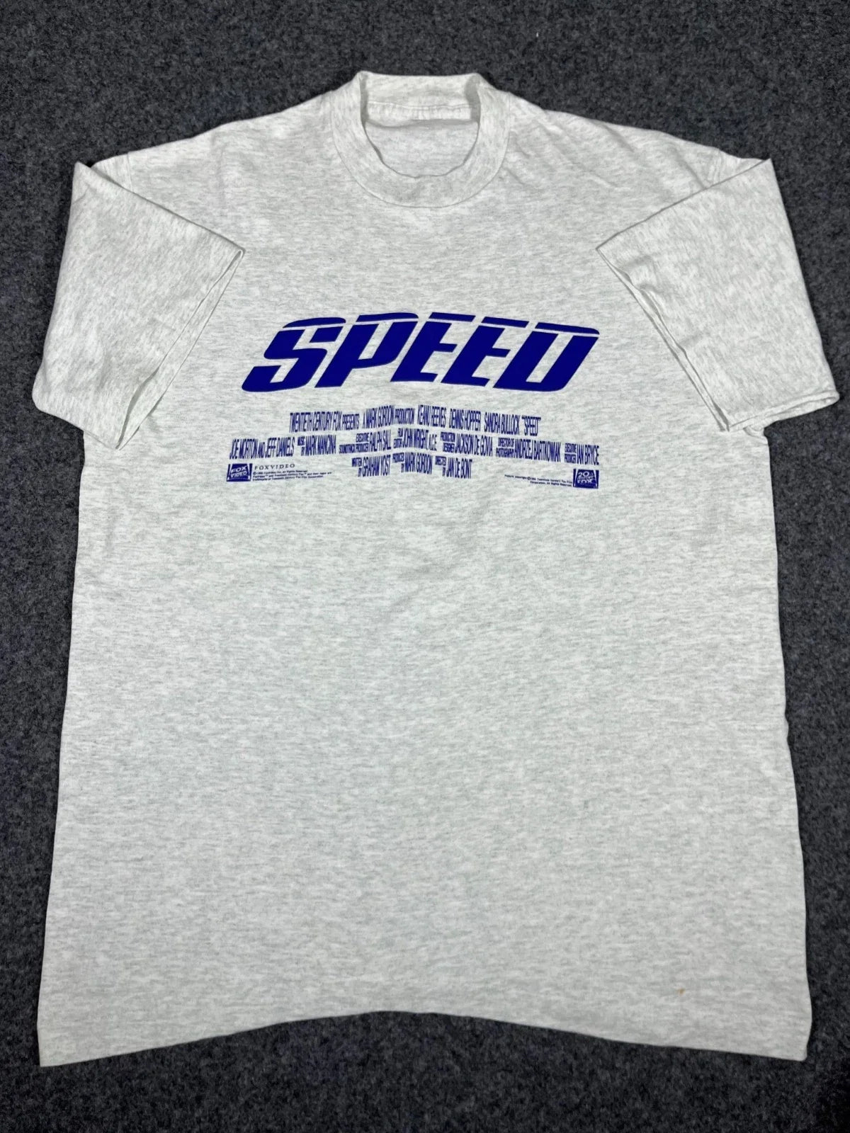 Vintage 1994 Speed Movie Promo Grey XL Keanu Reeves Sandra Bullock 90s Unisex