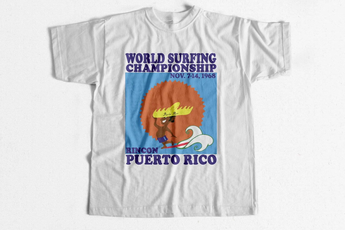 Vintage Surf Contest World Championships Rincon Puerto Rico 1968 replica T Shirt Unisex