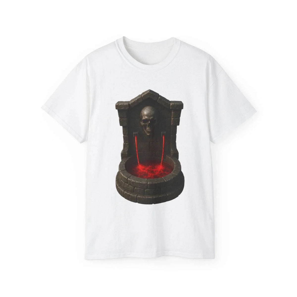 Gothic Fountain Skull Fountain Fantasy | Custom Graphic Unisex