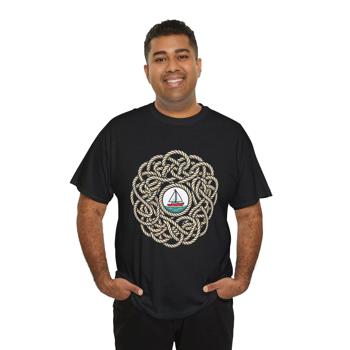 Dad's Escape Vessel Tee | Sailboat Sunset Graphic Unisex