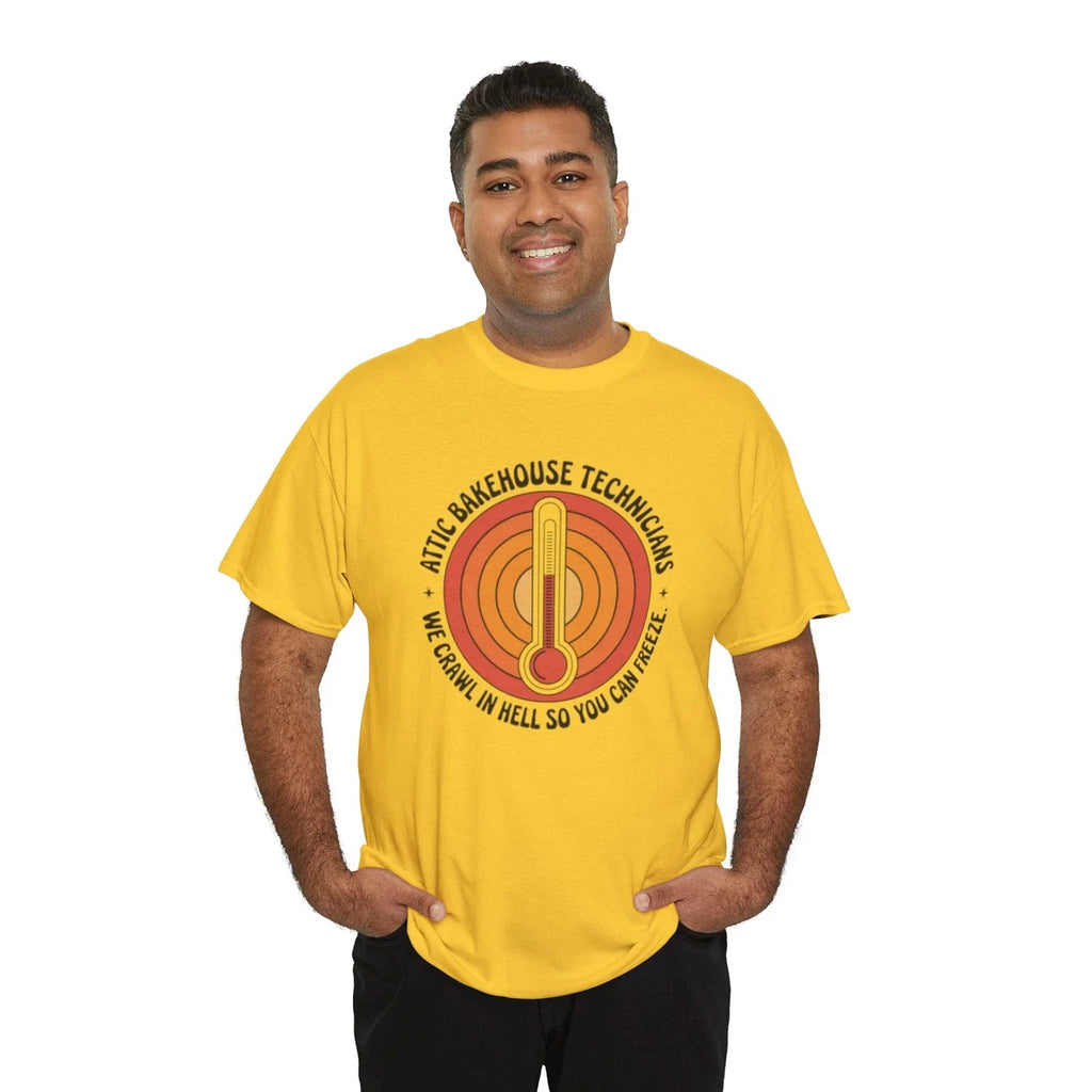 Vintage HVAC Tech T Shirt Funny AC Repair Mechanic Attic Bakehouse Retro 70s Tee Unisex