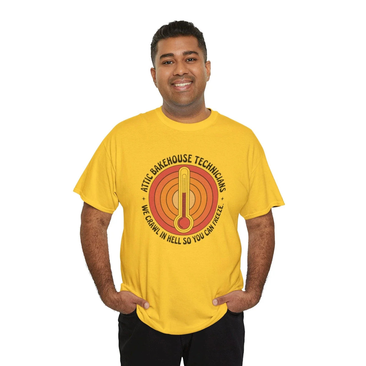 Vintage HVAC Tech T Shirt Funny AC Repair Mechanic Attic Bakehouse Retro 70s Tee Unisex