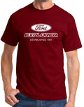 Ford Explorer SUV Established Year Classic Tshirt NEW Colors Unisex