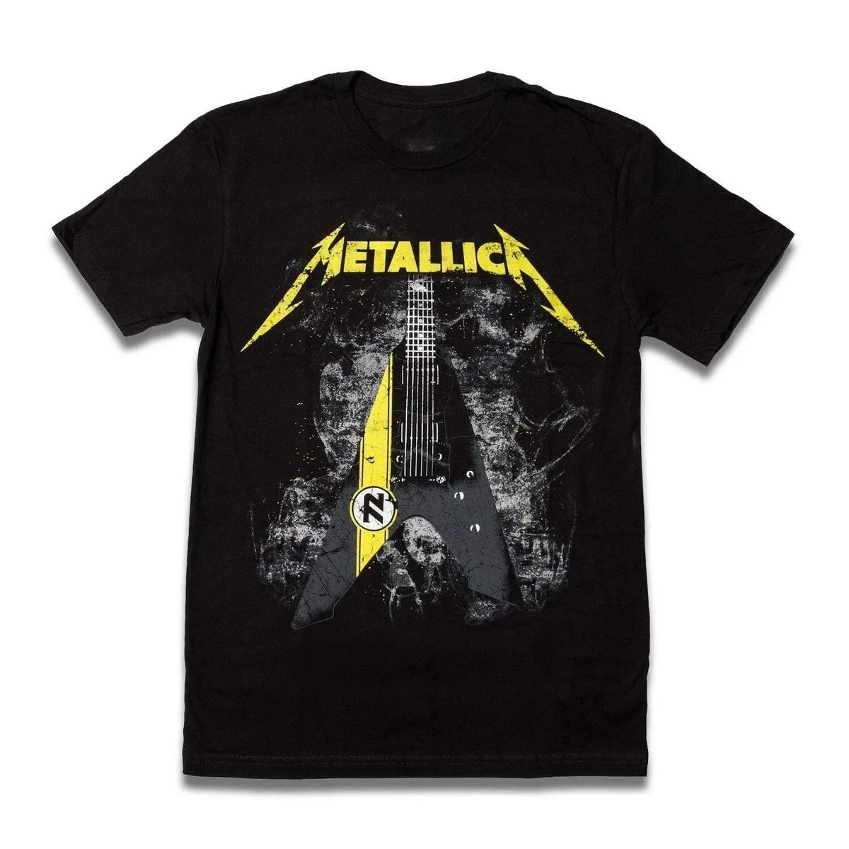 Metallica 100% Cotton Y2K Guitar Graphic Tee Men Women Rock Band Top Unisex