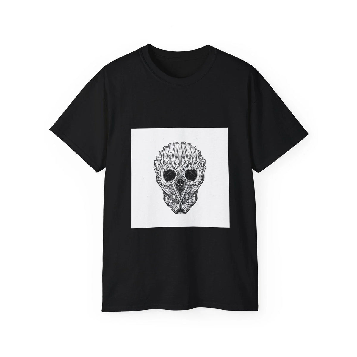 Skull Crane Demon Horns Stars Universe | Custom Graphic Unisex