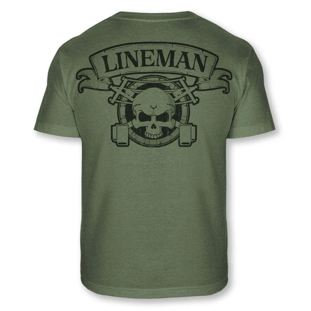 Lineman Skull Crossbones - Lineworker Line Man Soft Blend T Shirt - A101 Unisex