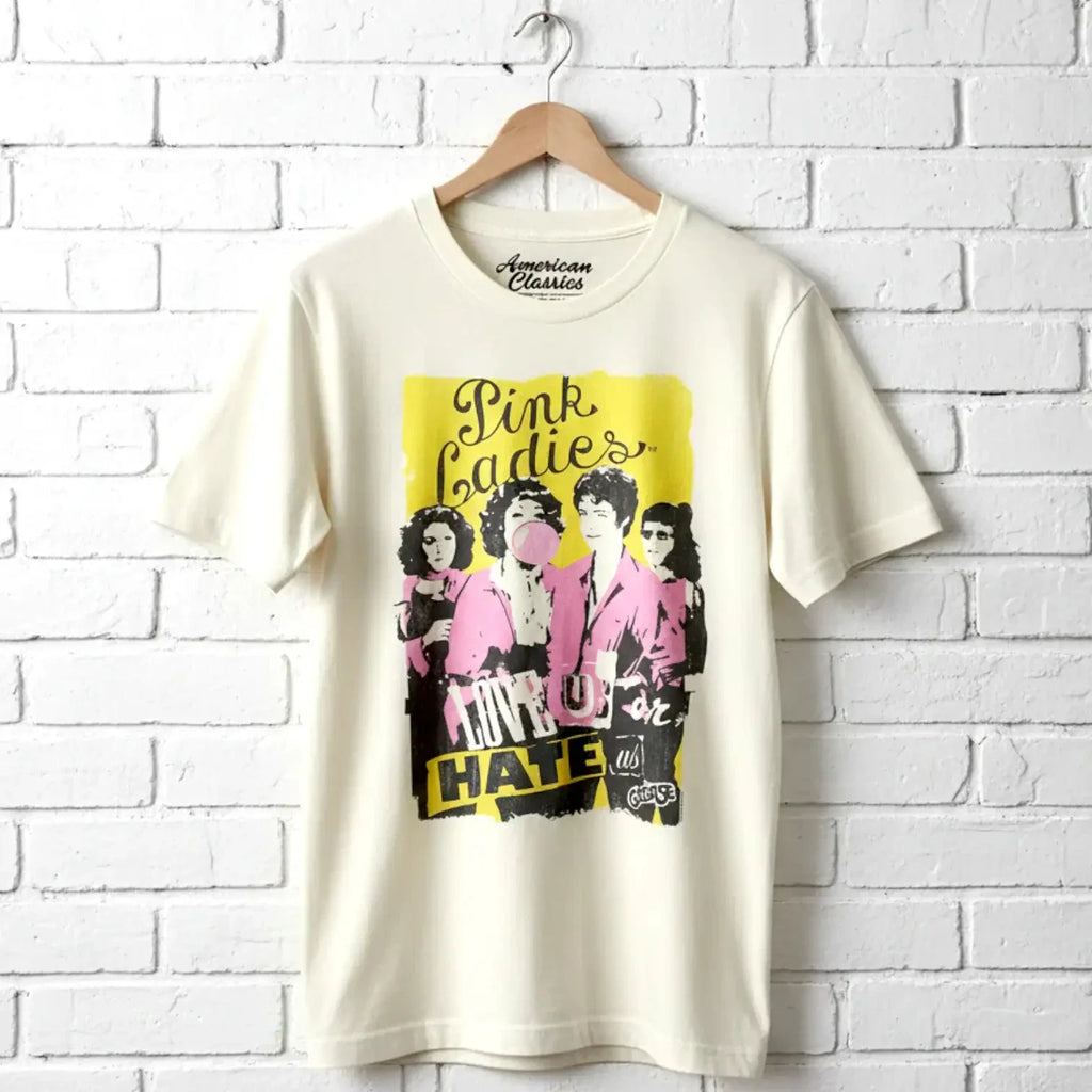 Grease Pink Ladies Love or Hate Us Men's T Shirt Unisex