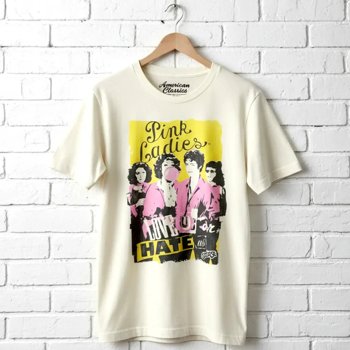 Grease Pink Ladies Love or Hate Us Men's T Shirt Unisex