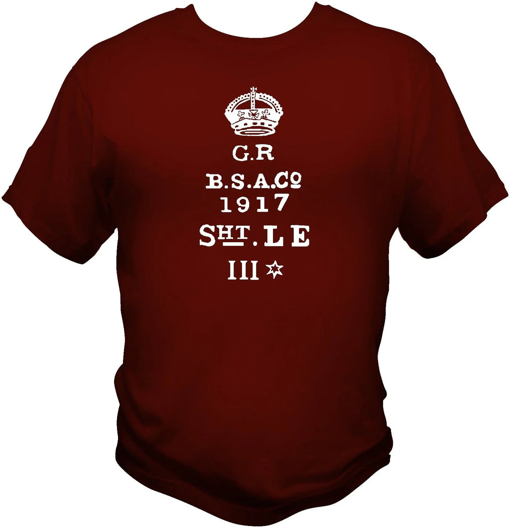 Lee Enfield No1 Mk III Receiver Stamp T shirt WWII WWI British Infantry 303 -05 Unisex