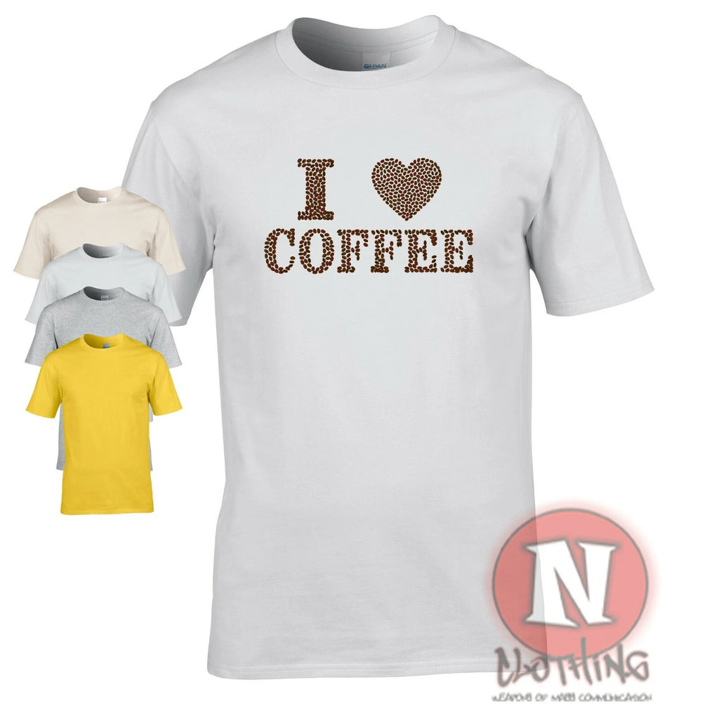 I Love Coffee T-Shirt Funny Barista Coffee Shop Coffee Bean Cafe