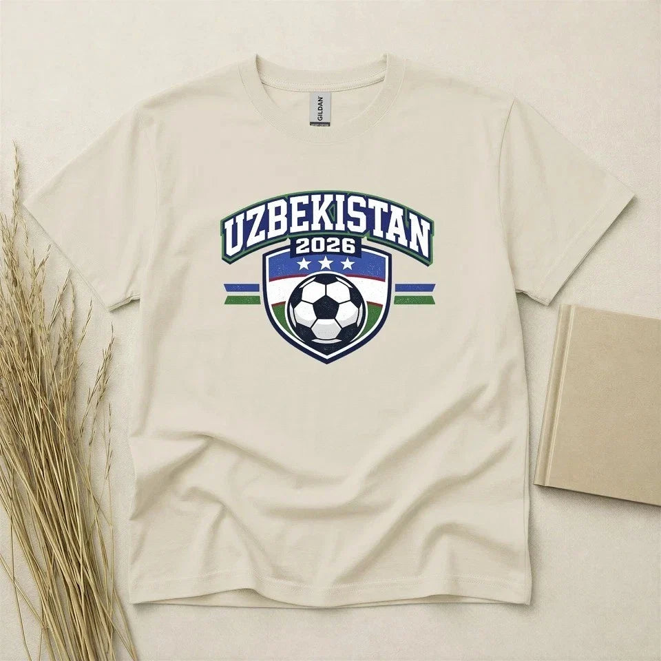 Uzbekistan 2026 Football Fan T Shirt Soccer Supporters Gildan Cotton Gift Unisex