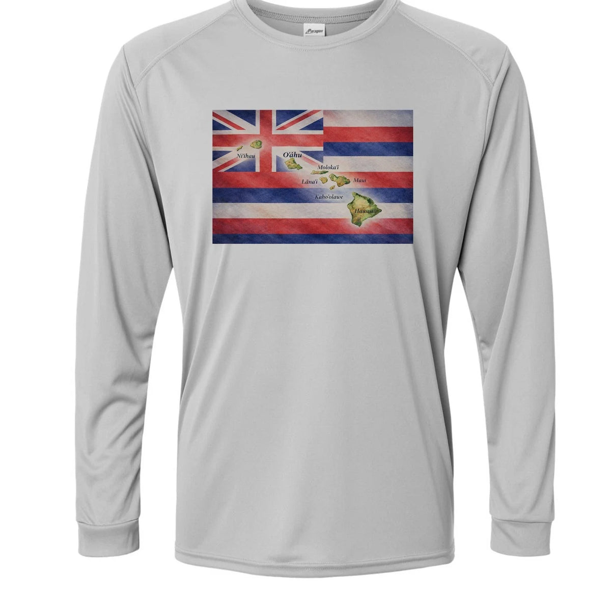Hawaii Flag Islands Map Fishing Long Sleeve UPF 50 Sun UV Protection Unisex