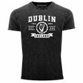 Mens Vintage Shirt Dublin Ireland Retro Design Print Font Print Shirt Unisex