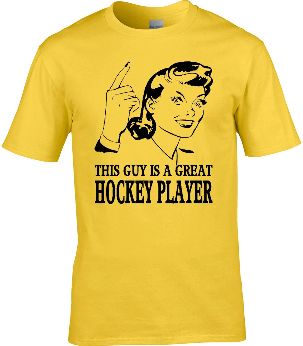 Hockey Player Mens T-Shirt Gift Idea Occupation Ice Grass Indoor Stick Sport