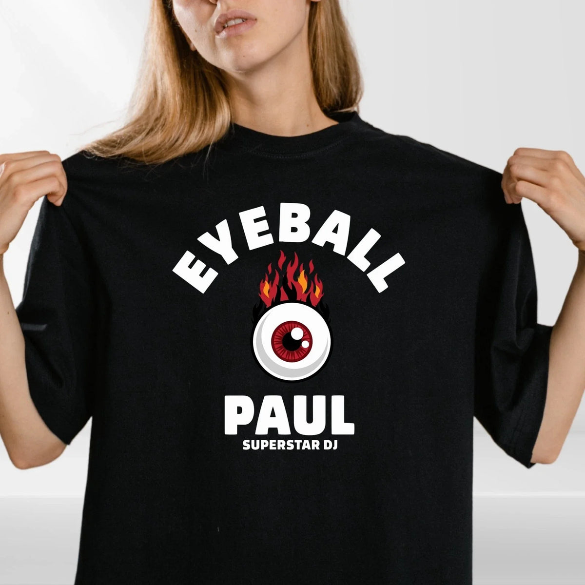 Eyeball Paul - Mens Ringer - Kevin Perry TV Ibiza Comedy Music Funny Unisex