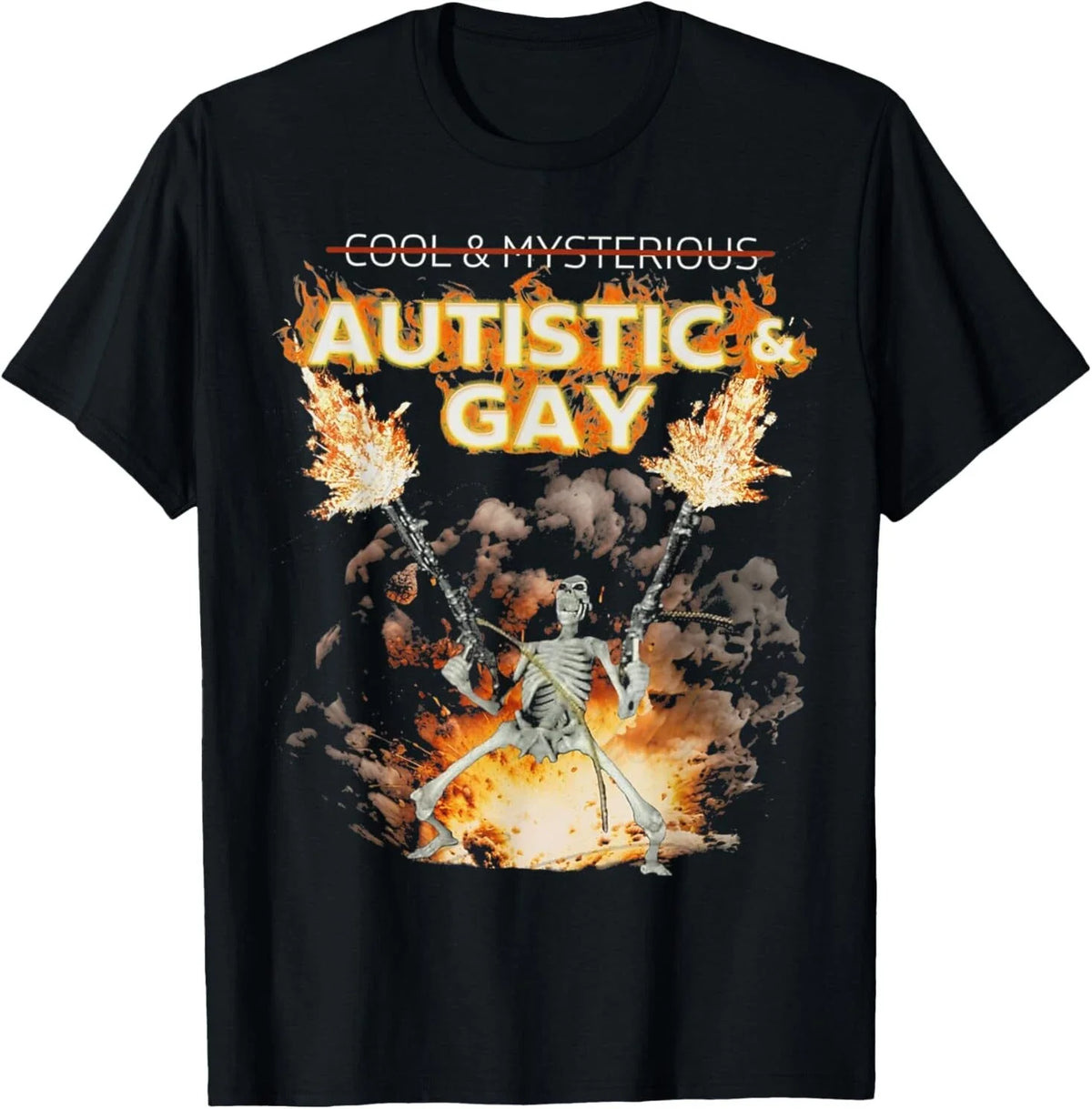 Autistic and Gay Skeleton Funny Unisex
